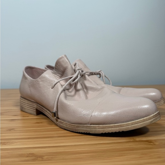 🩰 Django & Juliette Kotty Leather Shoes Women's Size 40 Blush Pink Lace Up - Picture 2 of 8